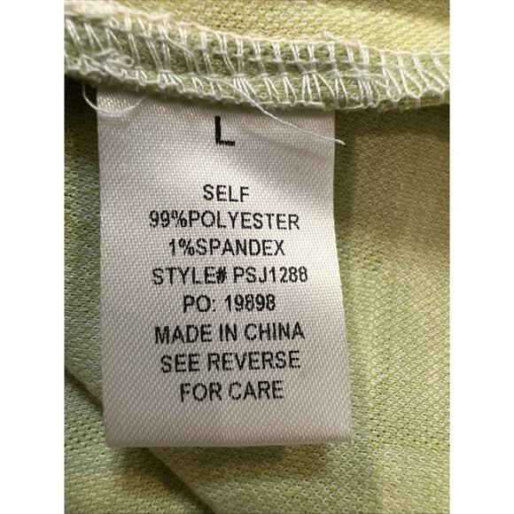 Polagram Women’s Large Button Front Green Checkered Shacket Jacket Soft Stretch - Picture 7 of 8